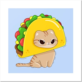 Cat and tacos Posters and Art